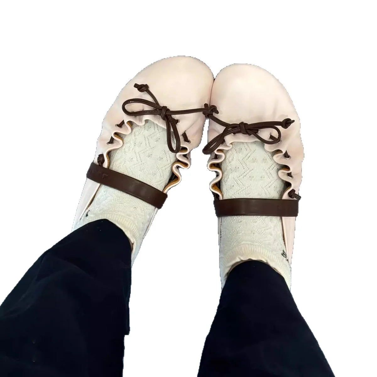 Damen elegante Ballerinas mit modischem Riemen und rutschfester Sohle Heidi Mode - Image 5