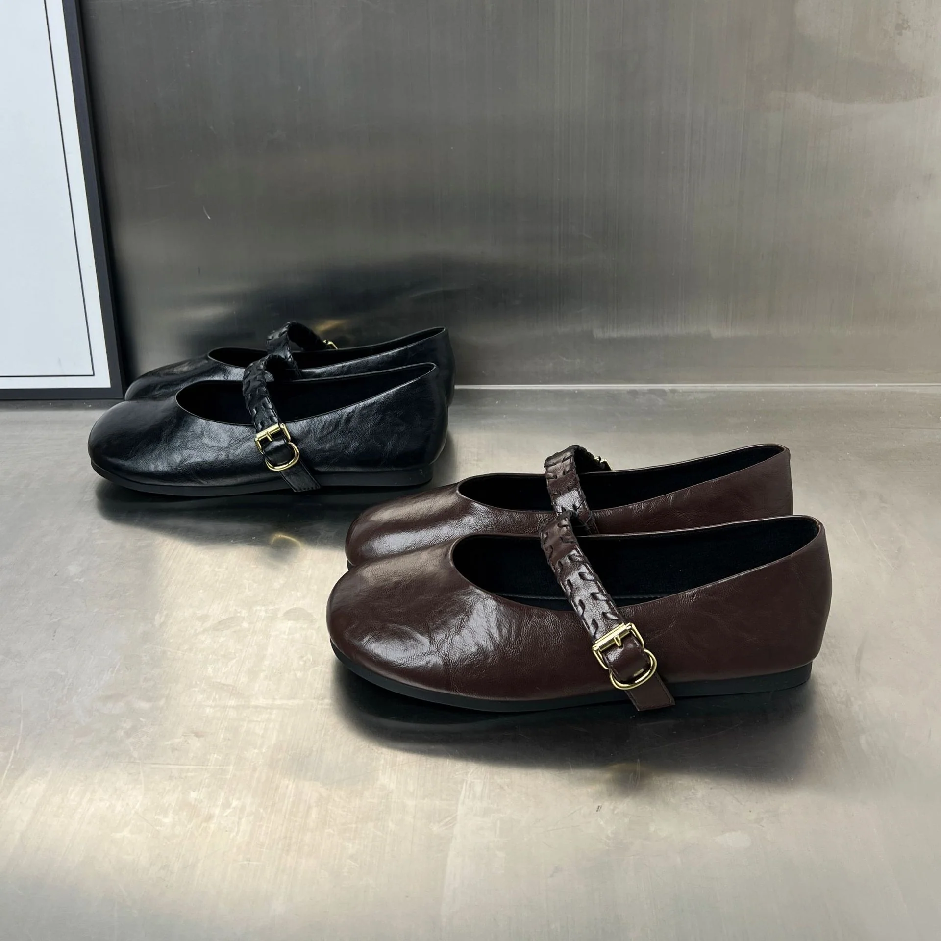 Damen Elegante Ballerinas mit modischem Riemenverschluss Heidi Mode - Image 3