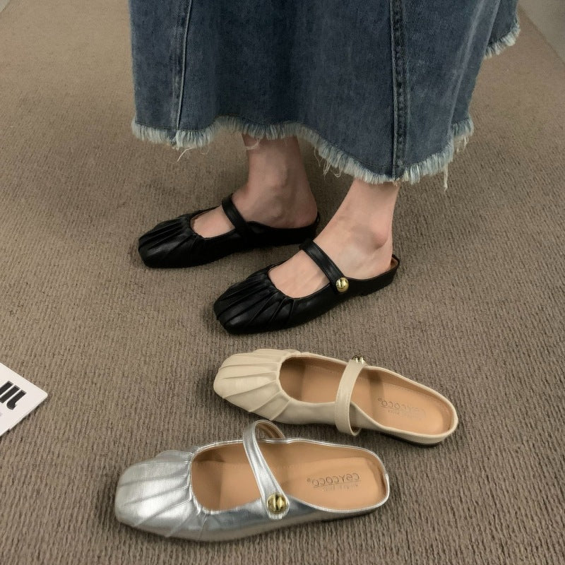 Damen elegante Ballerinas mit modischem Rüschendesign Heidi Mode - Image 4