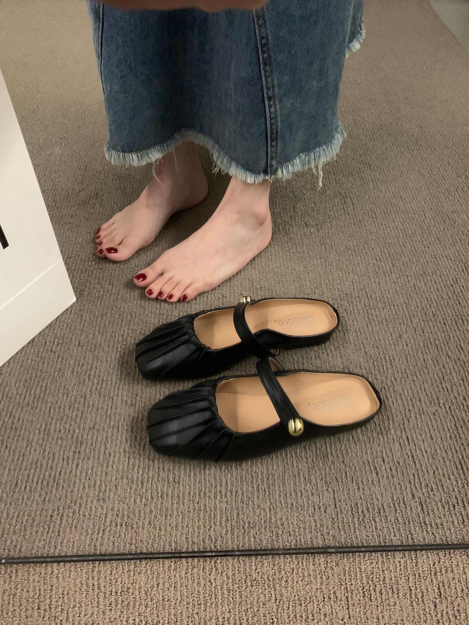 Damen elegante Ballerinas mit modischem Rüschendesign Heidi Mode - Image 8