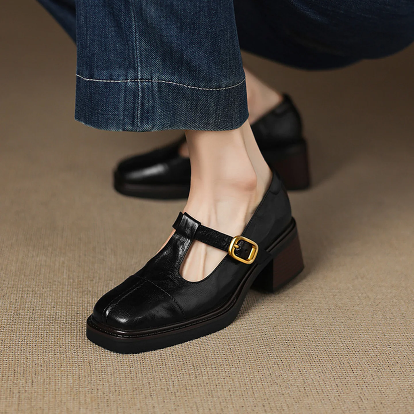 Damen Elegante Ballerinas mit modischer Schnallenverzierung Heidi Mode - Image 6