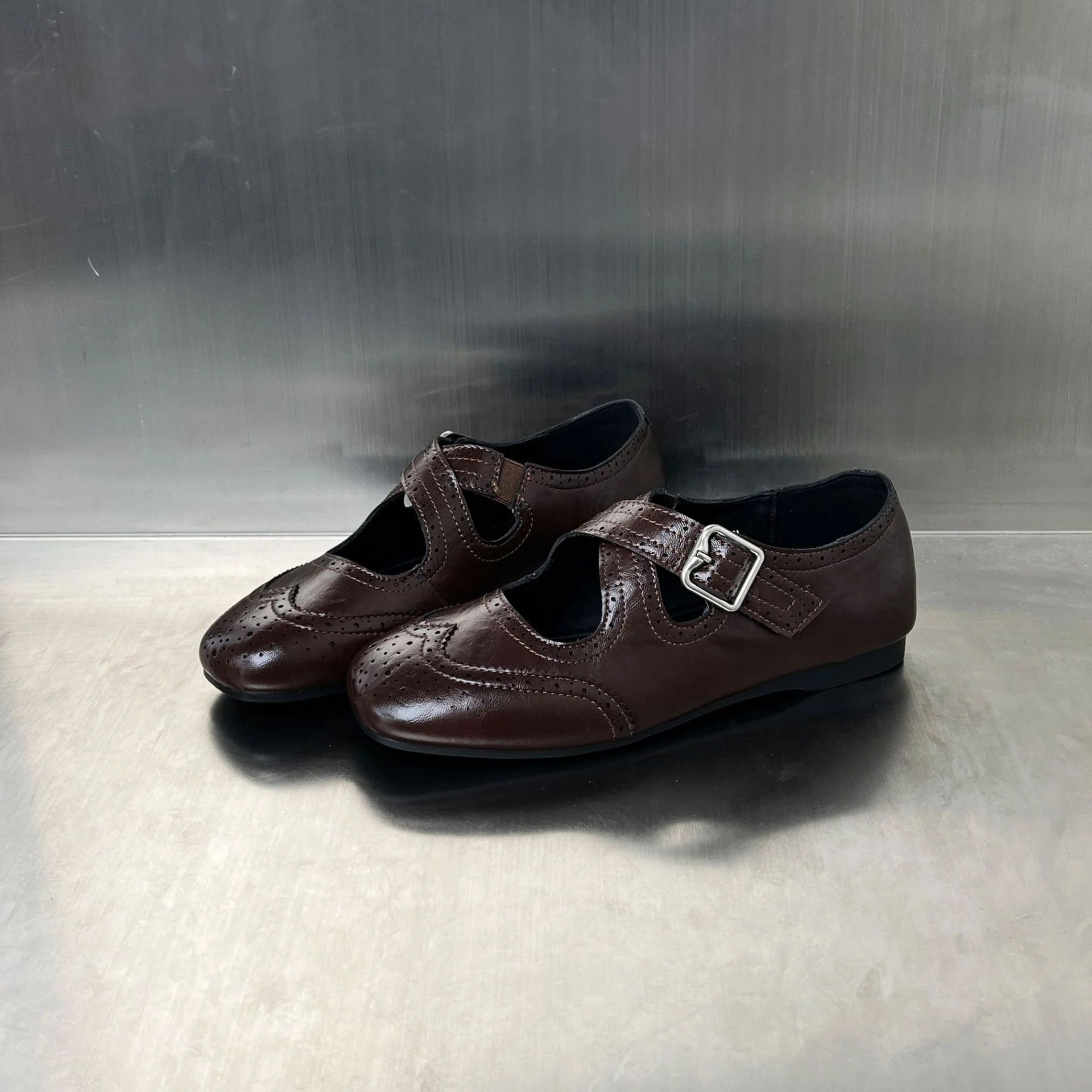 Damen elegante Ballerinas mit modischer Schnallenverzierung und atmungsaktivem Innenfutter Heidi Mode - Image 2
