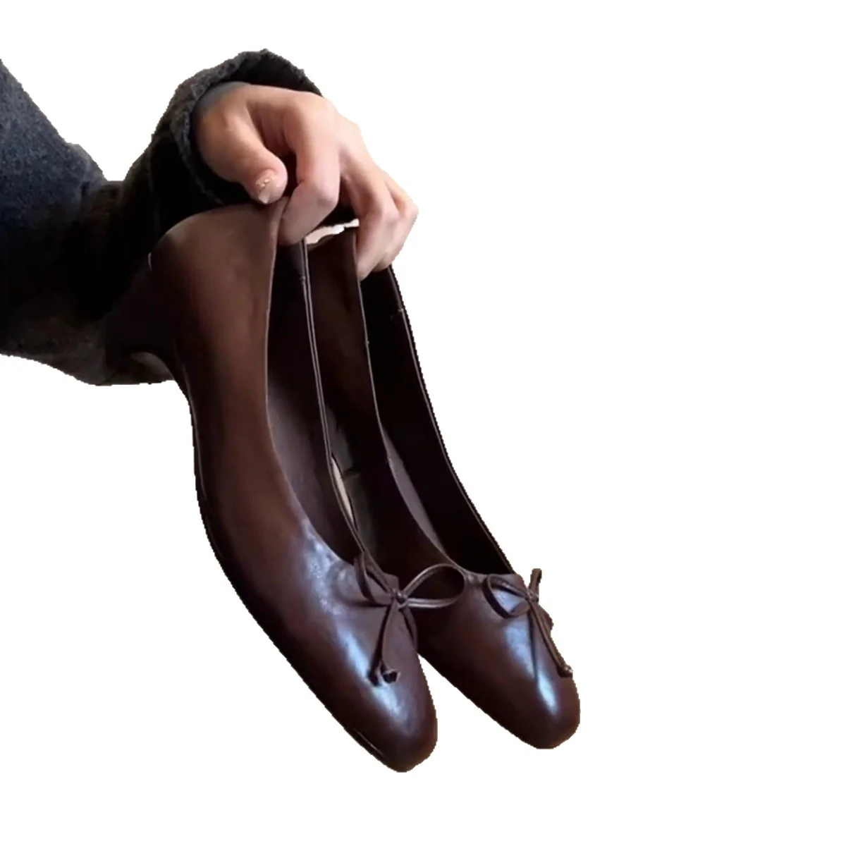Damen elegante Ballerinas mit stabiler Sohle und dekorativem Schleifenakzent Heidi Mode - Image 5