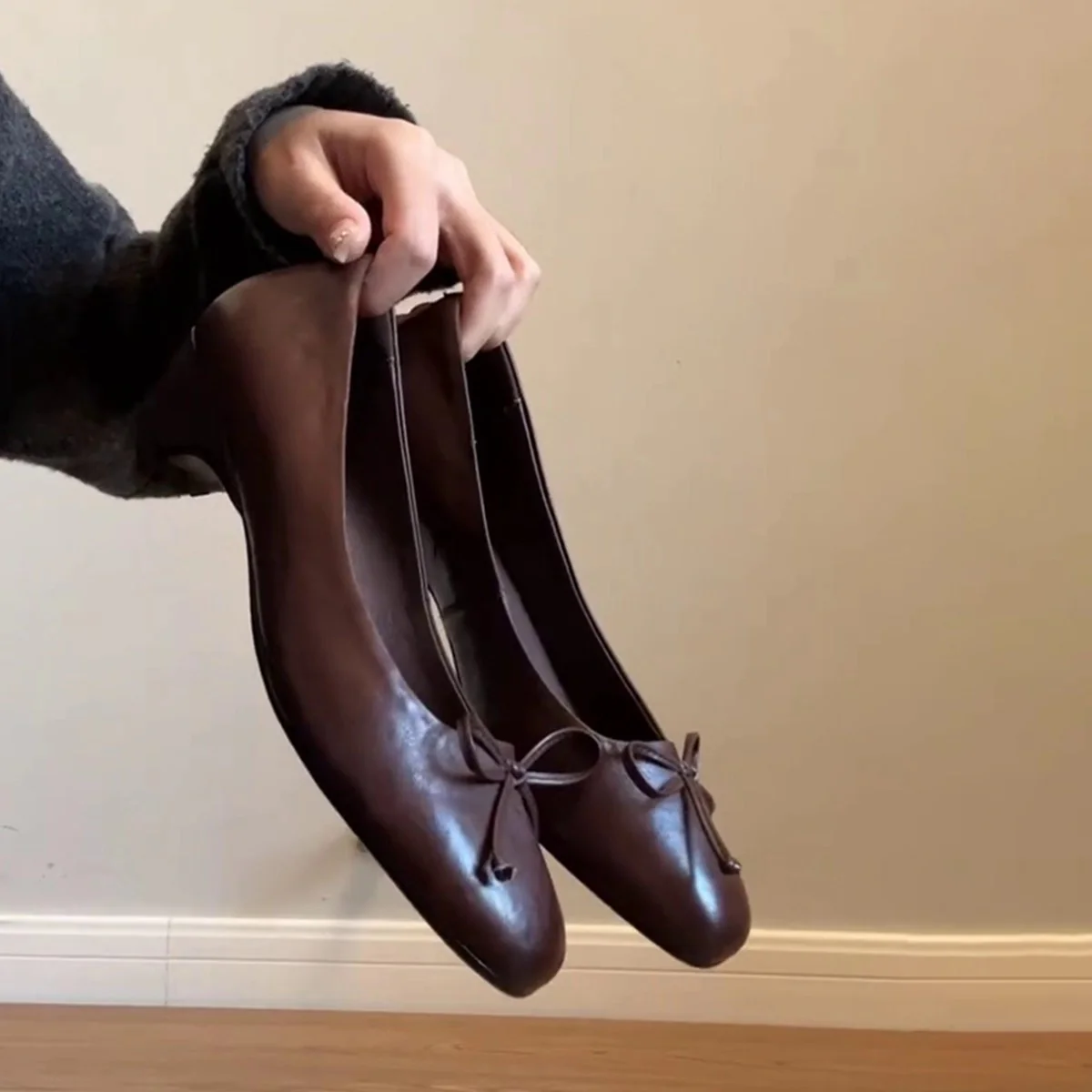 Damen elegante Ballerinas mit stabiler Sohle und dekorativem Schleifenakzent Heidi Mode - Image 6