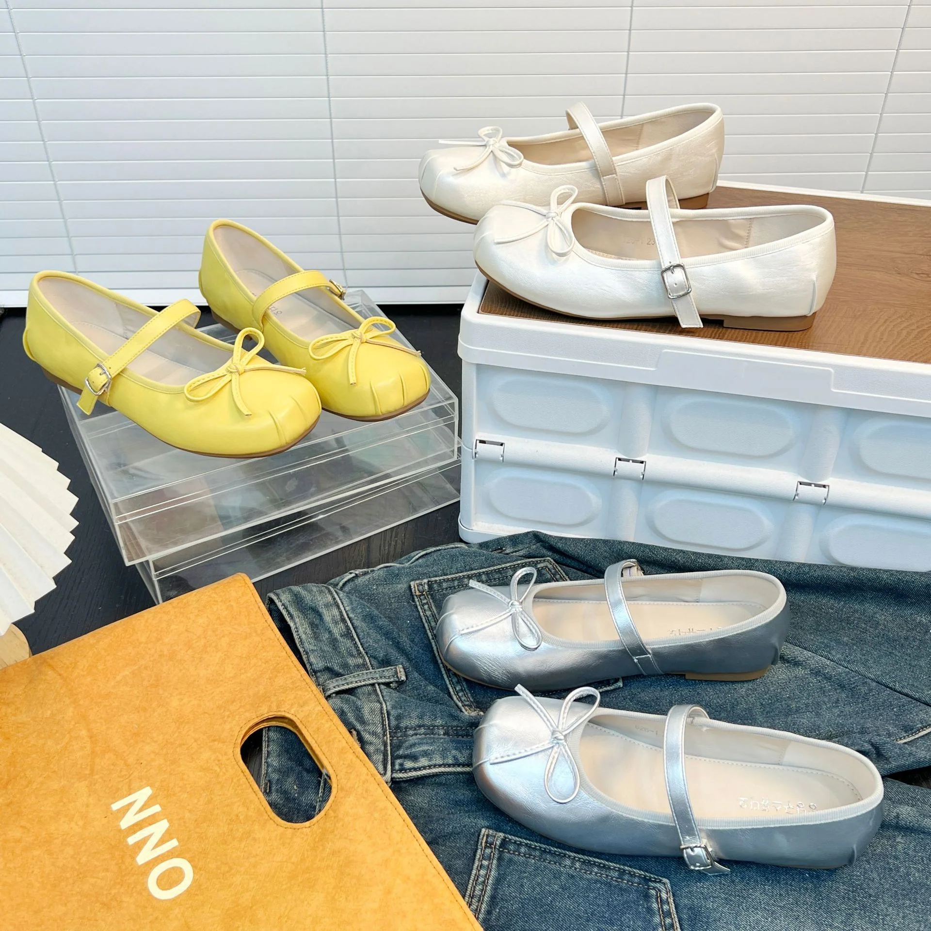 Damen Elegante Ballerinas mit süßem Schleifenakzent und praktischem Riemen Heidi Mode - Image 4