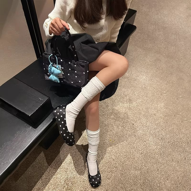 Damen elegante Ballerinas mit verspieltem Punkte-Design und komfortablem Fußbett Heidi Mode - Image 2