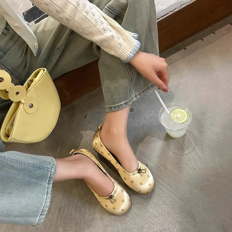 Damen elegante Ballerinas mit verspieltem Punkte-Design und komfortablem Fußbett Heidi Mode - Image 3