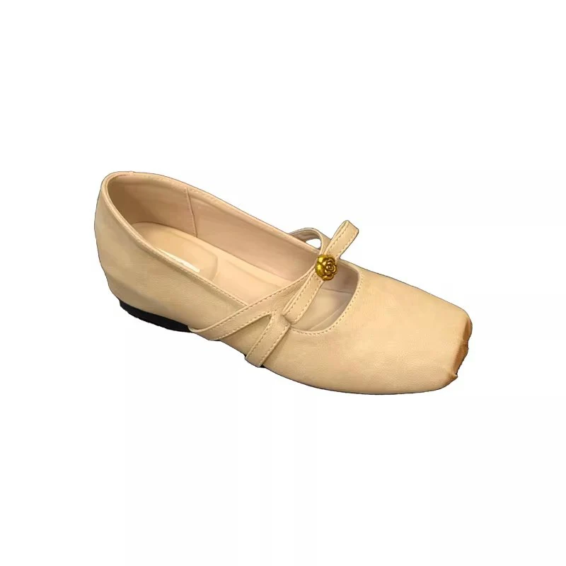 Damen elegante Ballerinas mit verstellbarem Riemen und dekorativer Blüte Heidi Mode - Image 5