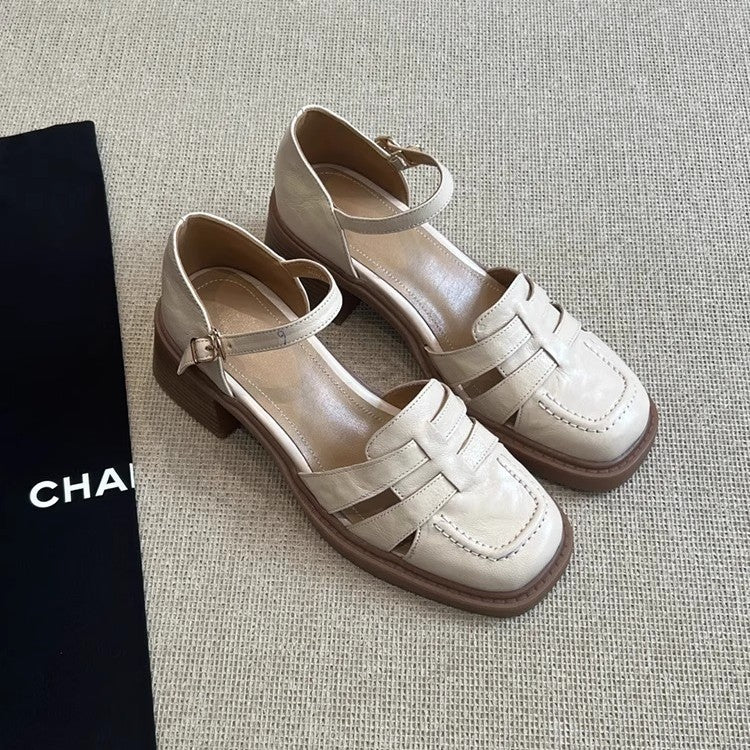 Damen elegante Blockabsatz-Schuhe mit Riemchen von Heidi Mode - Image 2