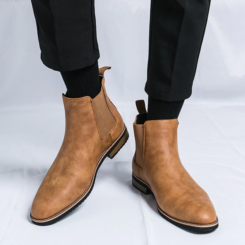 Damen Elegante Chelsea-Boots aus hochwertigem Kunstleder mit flexiblem Gummizug Heidi Mode - Image 3