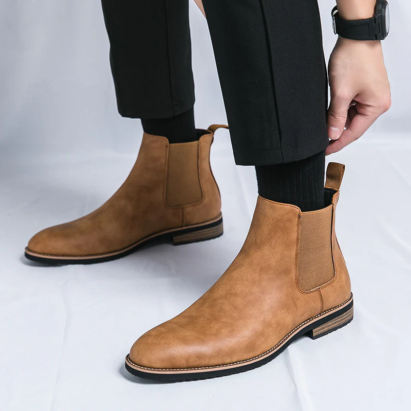Damen Elegante Chelsea-Boots aus hochwertigem Kunstleder mit flexiblem Gummizug Heidi Mode - Image 4
