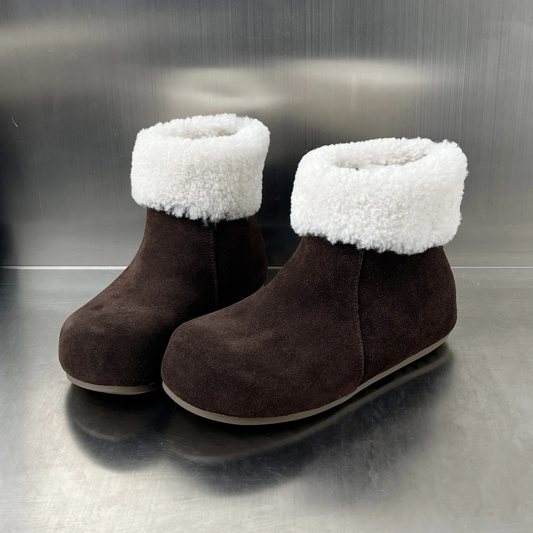 Damen elegante Fleece-Stiefel mit weichem Innenfutter und rutschfester Sohle Heidi Mode