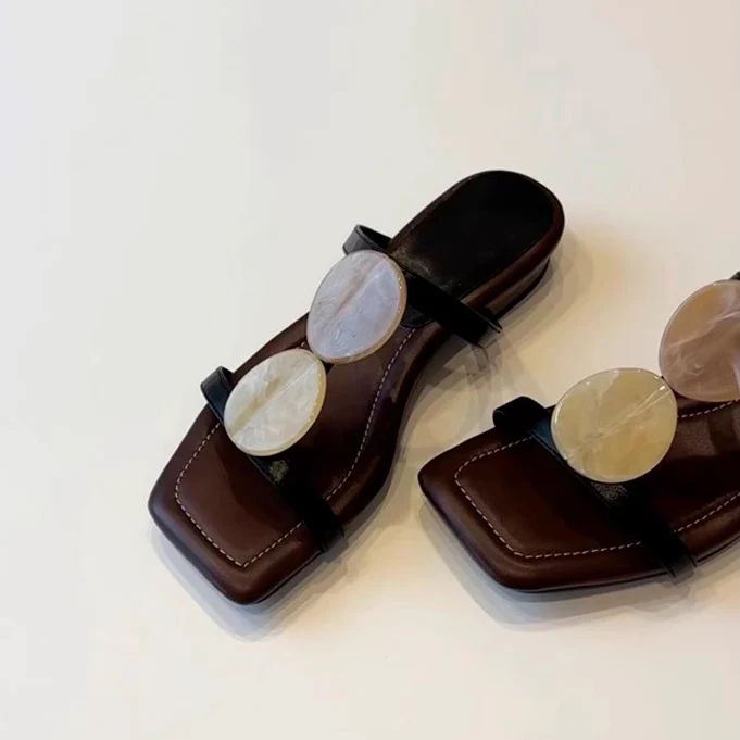 Damen elegante Flip-Flops mit dekorativen Perlenapplikationen Heidi Mode - Image 6