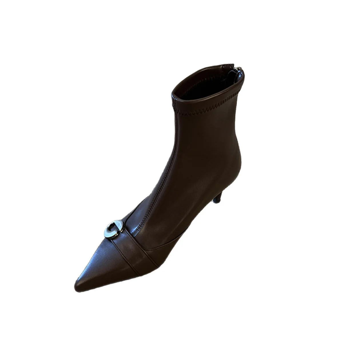 Damen elegante High Heel Stiefeletten mit modischer Schnallenverzierung Heidi Mode - Image 5