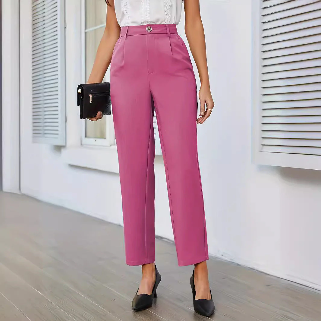 Damen Elegante Hochtaillierte Bundfaltenhose Heidi-Mode - Image 4