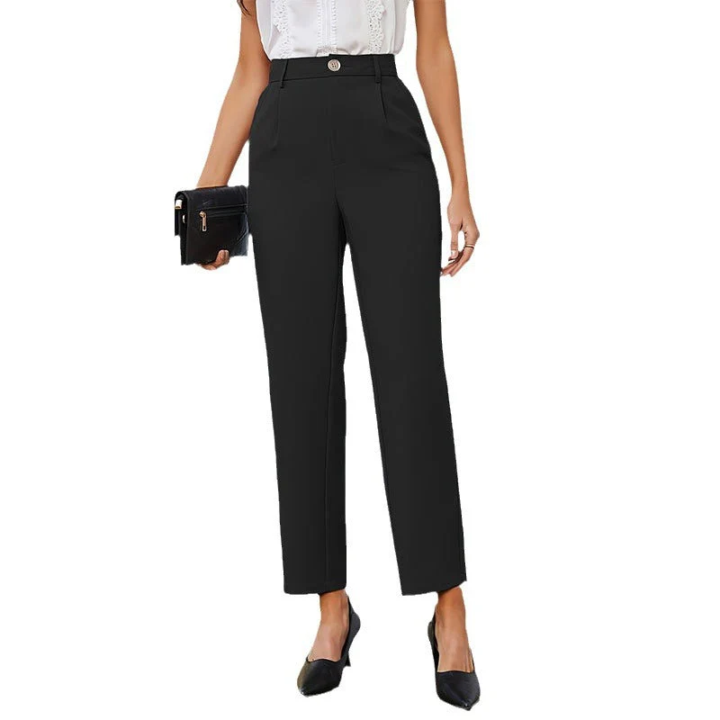 Damen Elegante Hochtaillierte Bundfaltenhose Heidi-Mode - Image 5