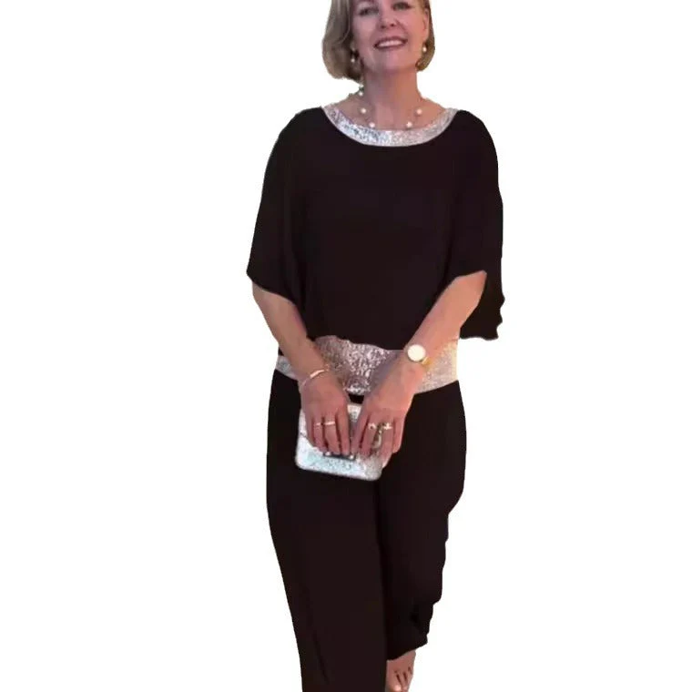 Damen Elegante Jumpsuit mit Schimmerndem Taillenbund Heidi-Mode - Image 5