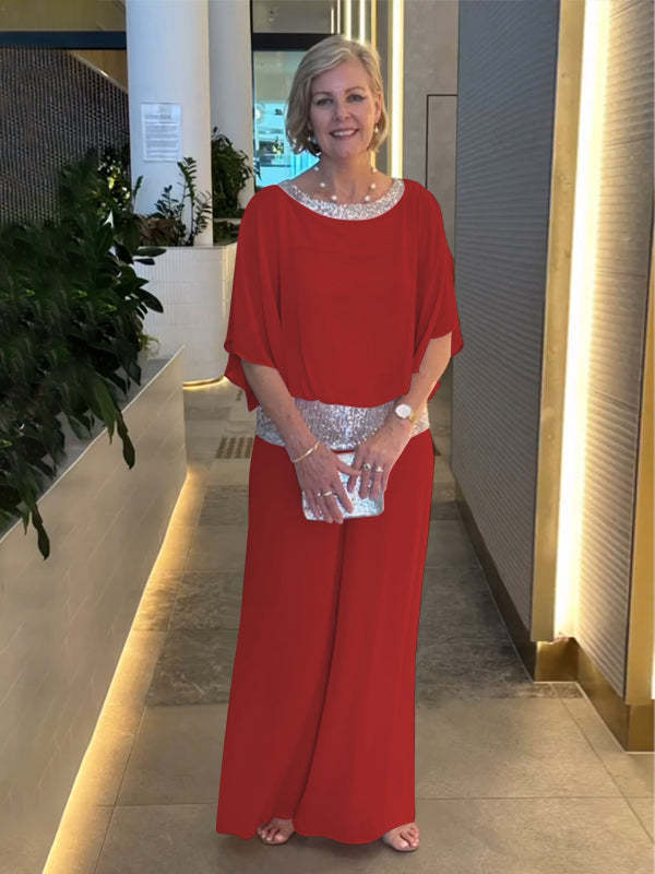 Damen Elegante Jumpsuit mit Schimmerndem Taillenbund Heidi-Mode - Image 8