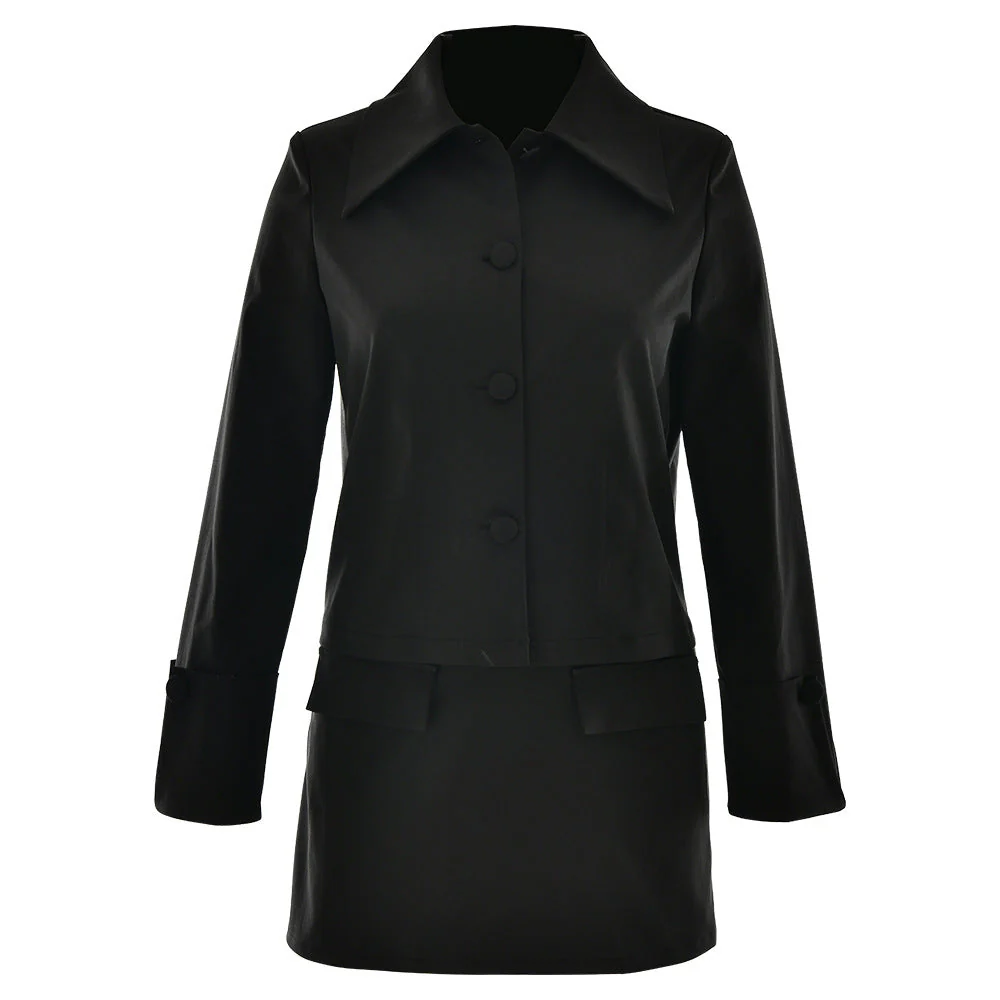 Damen Elegante Kurzjacke mit Übergroßen Kragen und Stilvollen Knopfdetails Heidi-Mode - Image 7