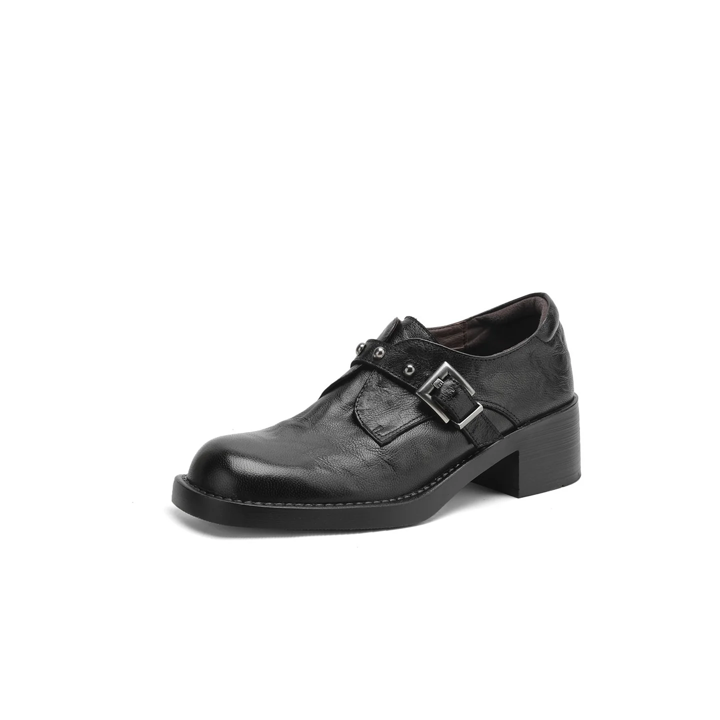 Damen elegante Lederstiefel mit modischen Schnallenakzenten Heidi Mode - Image 5