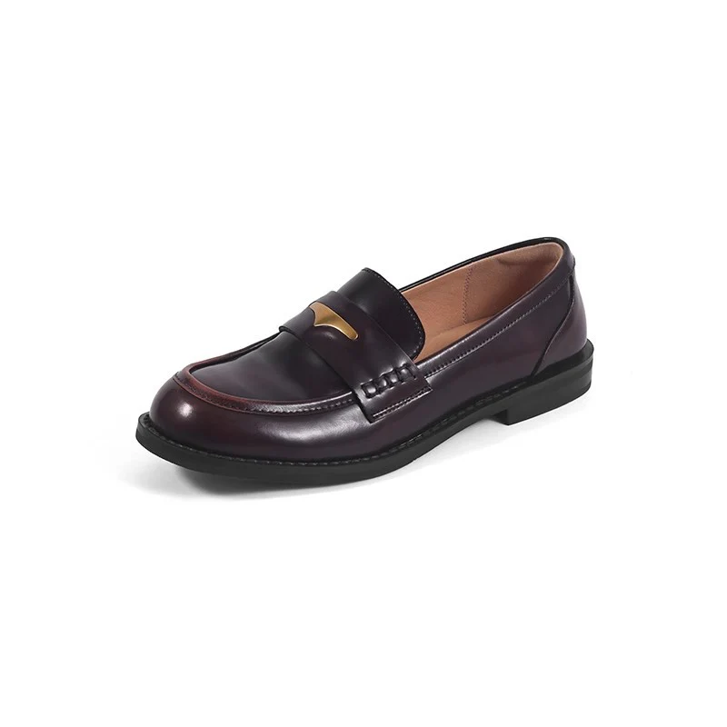 Damen Elegante Loafers aus feinem Leder mit glänzenden Akzenten und gepolstertem Fußbett Heidi Mode - Image 5