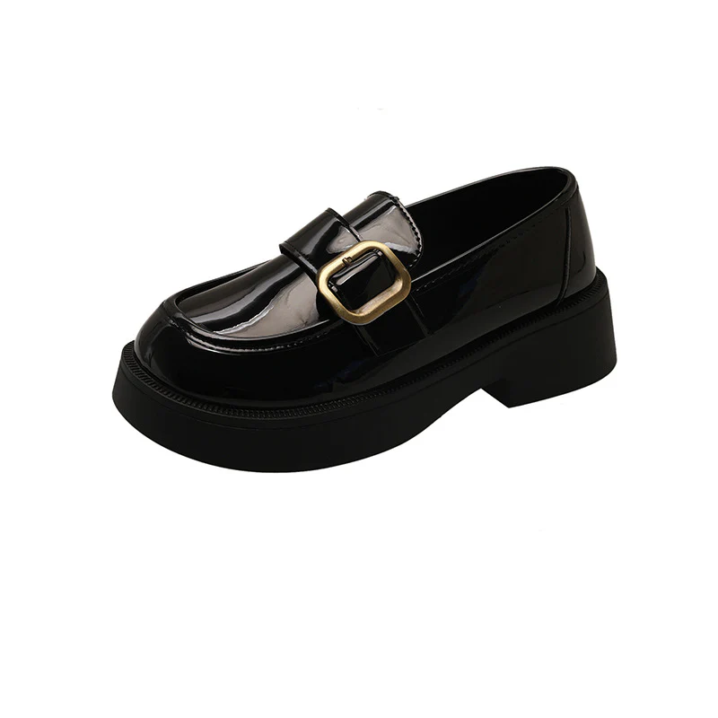 Damen Elegante Loafers mit glänzender Oberfläche und dekorativem Schnallenverschluss Heidi Mode - Image 7