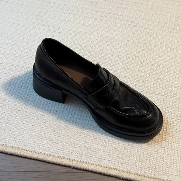 Damen Elegante Loafers mit moderner Blockabsatzgestaltung Heidi Mode