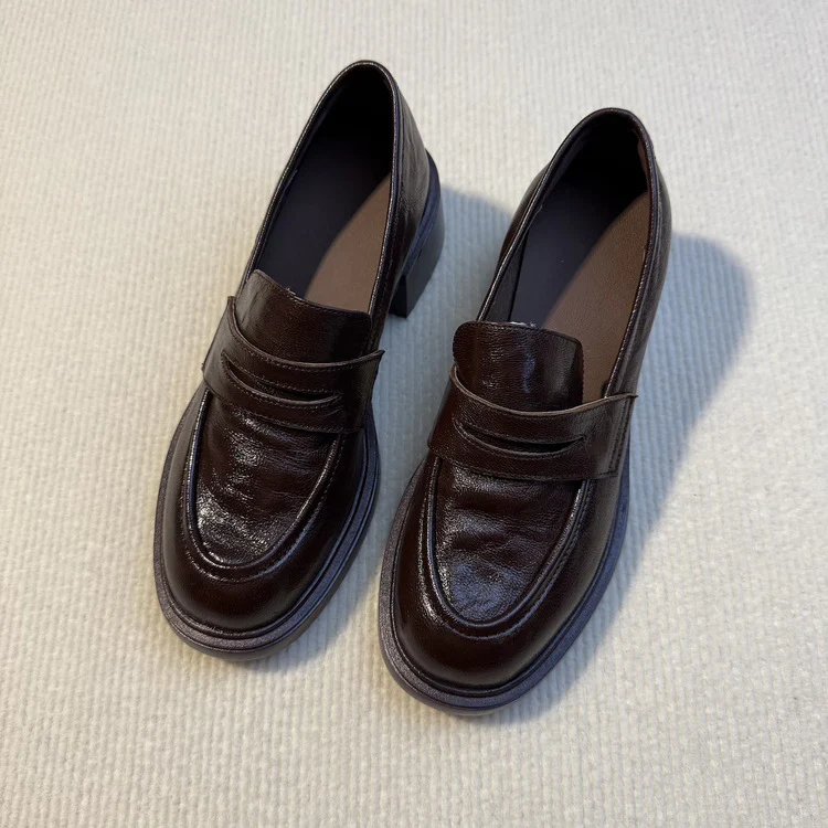 Damen Elegante Loafers mit moderner Blockabsatzgestaltung Heidi Mode - Image 6