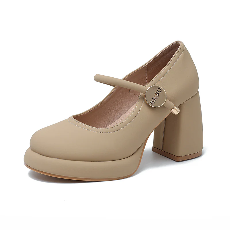 Damen elegante Mary Jane Pumps mit modischem Blockabsatz und Schnalle Heidi Mode - Image 7