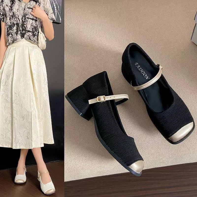 Damen Elegante Mary Jane Schuhe mit feinem Obermaterial und verstellbarem Riemen Heidi Mode - Image 3