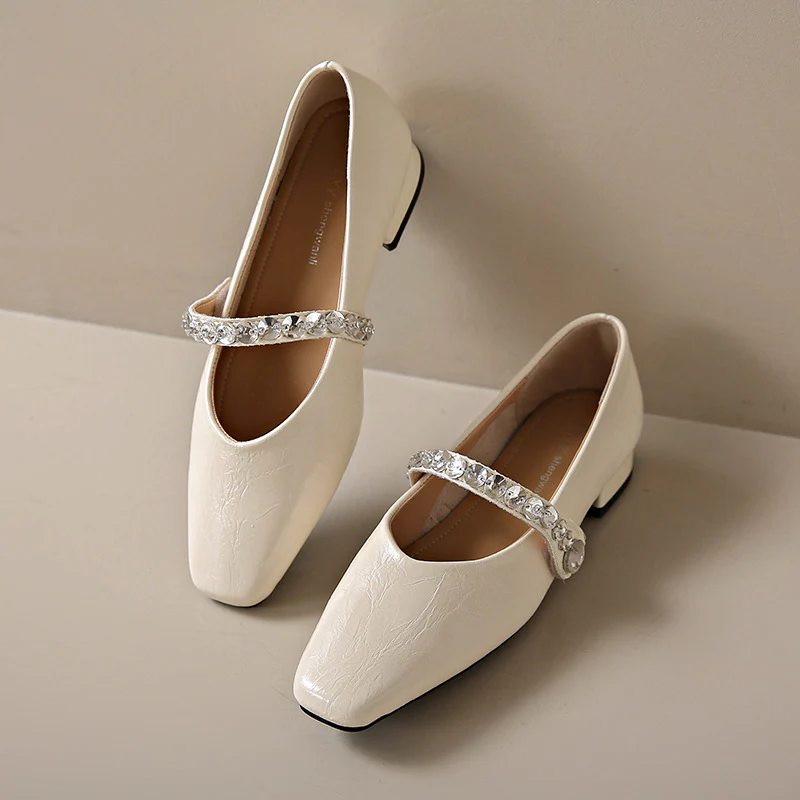 Damen elegante Mary Jane Schuhe mit modischem Riemen und funkelnden Applikationen Heidi Mode - Image 3