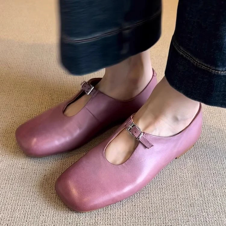Damen elegante Mary Jane Schuhe mit modischem Riemen und weichem Leder Heidi Mode - Image 3