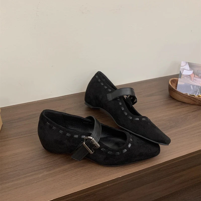 Damen elegante Mary Janes mit modischer Schnalle und hochwertiger Wildlederoberfläche Heidi Mode - Image 6