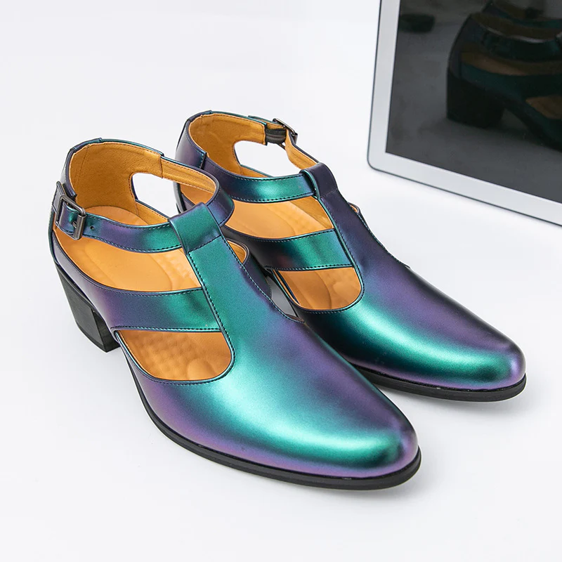 Damen Elegante Metallic Heels mit verstellbarem Riemen Heidi Mode - Image 7