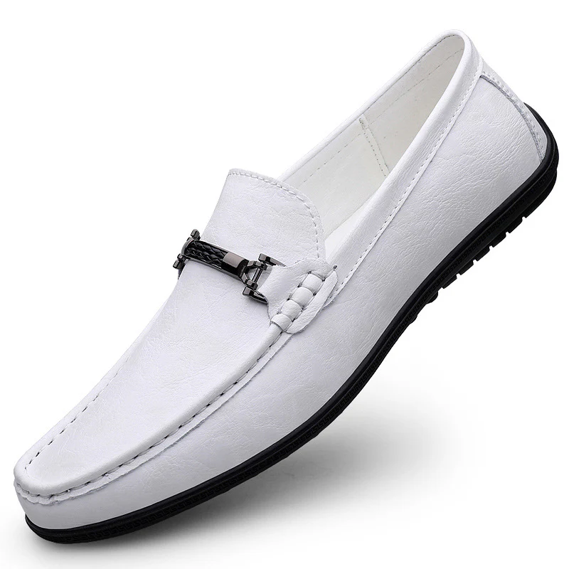 Damen Elegante Mokassins aus hochwertigem Leder mit modischem Schnallenverschluss Heidi Mode