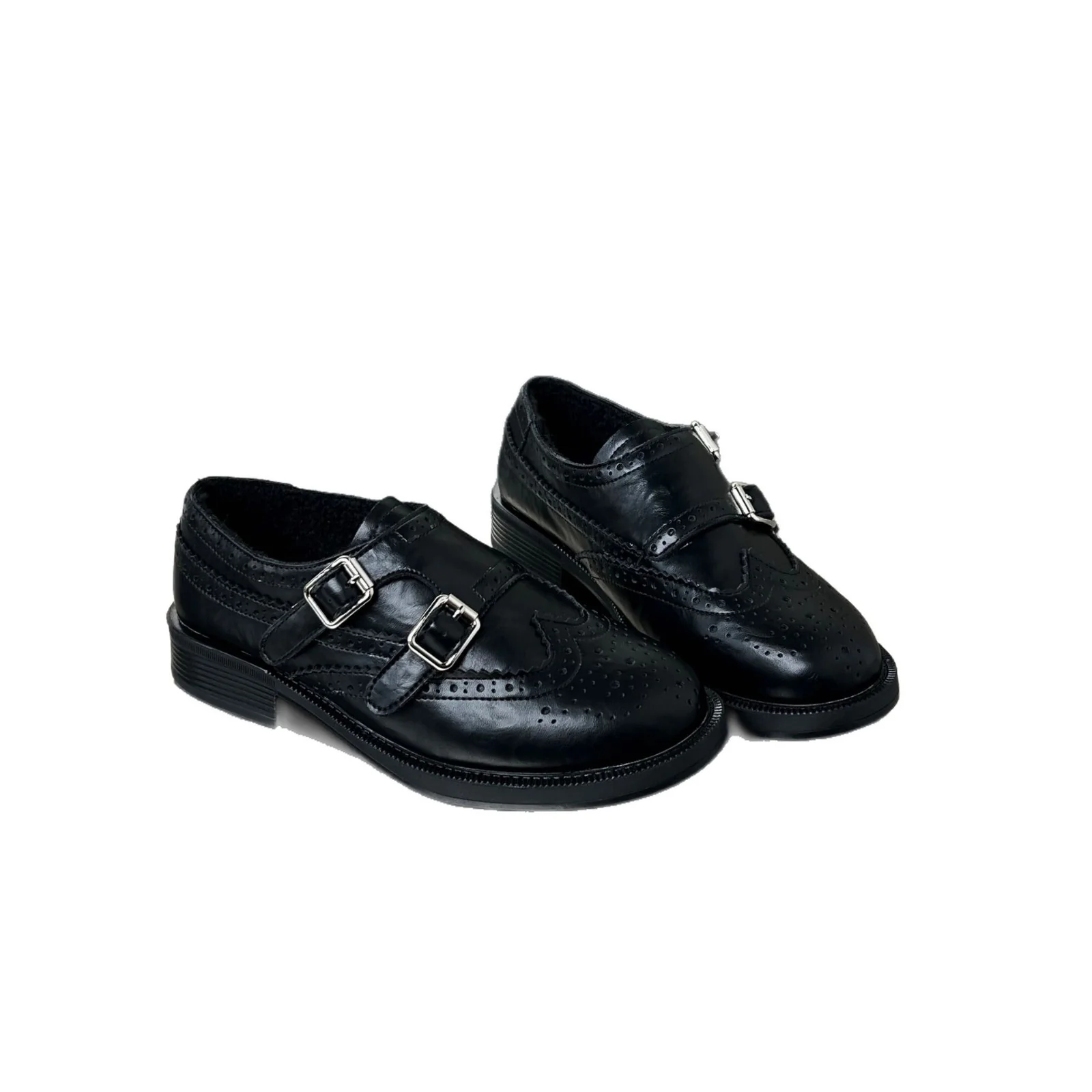 Damen Elegante Mokassins mit dekorativem Doppelschnallenverschluss und stilvollen Perforationen Heidi Mode - Image 5