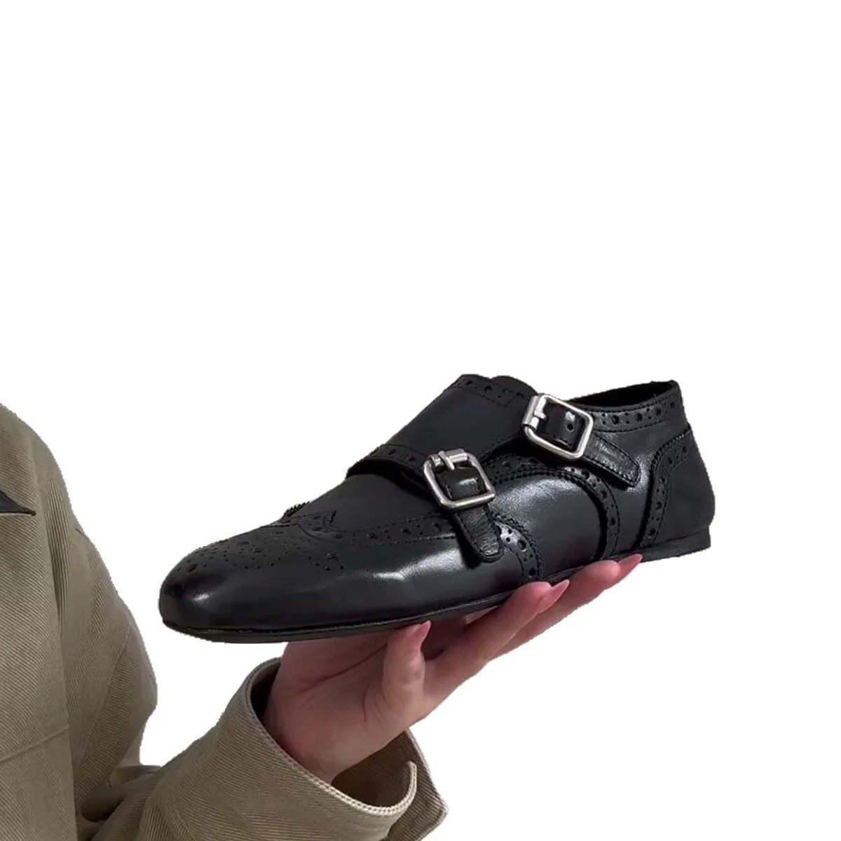 Damen elegante Mokassins mit dekorativer Doppel-Schnallenverschluss Heidi Mode - Image 5