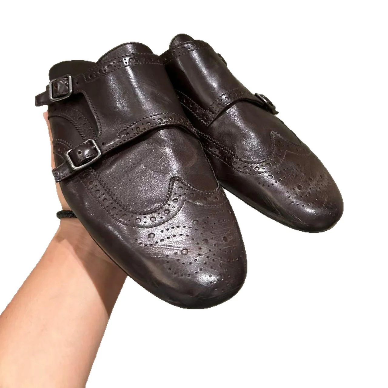 Damen elegante Mokassins mit doppeltem Riemen und feiner Prägung Heidi Mode - Image 5
