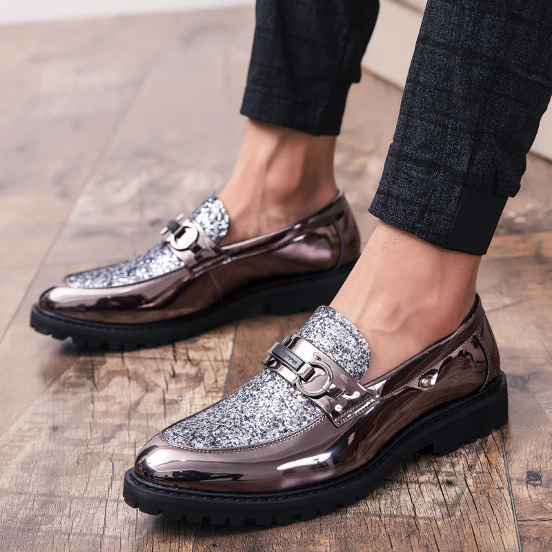 Damen Elegante Mokassins mit glitzerndem Obermaterial Heidi Mode - Image 4