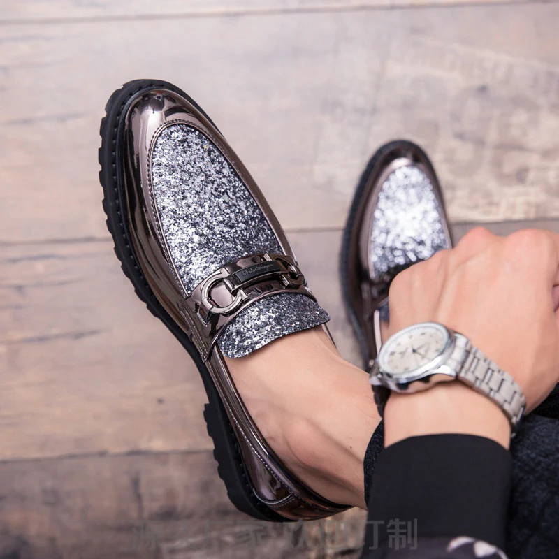 Damen Elegante Mokassins mit glitzerndem Obermaterial und modischem Design Heidi Mode - Image 4