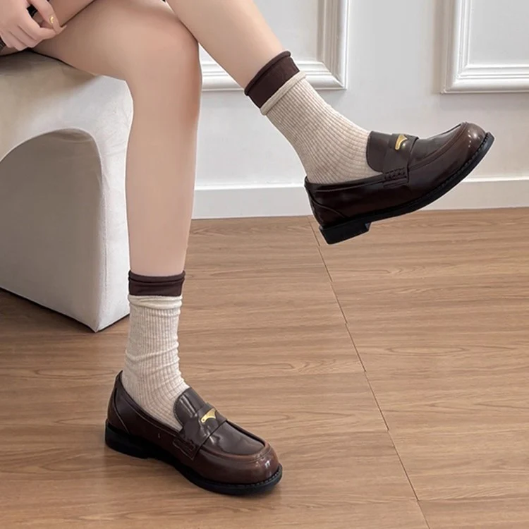 Damen elegante Mokassins mit goldener Schnalle Heidi Mode - Image 3