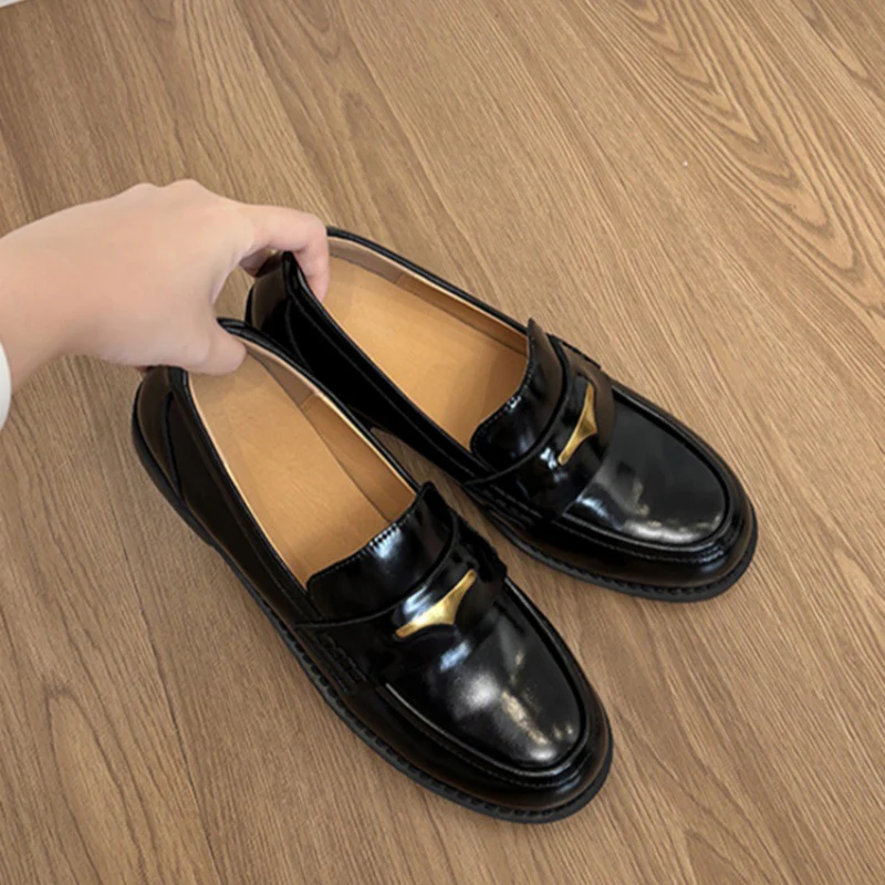Damen elegante Mokassins mit goldener Schnalle Heidi Mode - Image 6