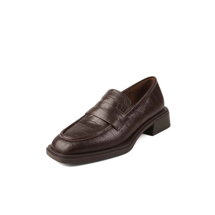 Damen Elegante Mokassins mit hochwertiger Krokodilprägung und komfortablem Blockabsatz Heidi Mode - Image 7