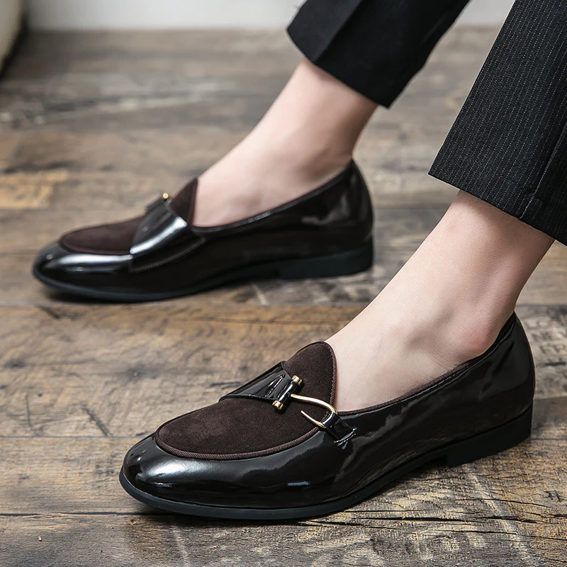 Damen Elegante Mokassins mit luxuriösem Glanz und dekorativem Schnallenverschluss Heidi Mode - Image 4