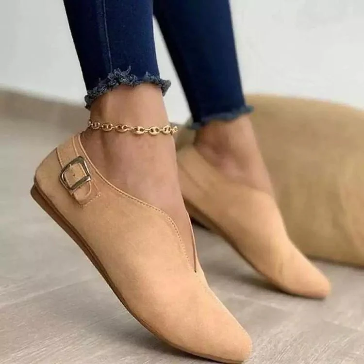 Damen Elegante Mokassins mit Modischem Riemchen und Spitzem Zehenbereich Heidi-Mode - Image 5