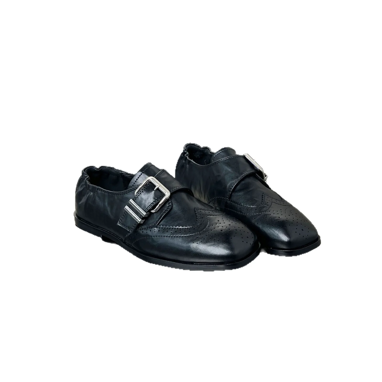 Damen elegante mokassins mit modischen Schnallen und perforierten Details Heidi Mode - Image 5