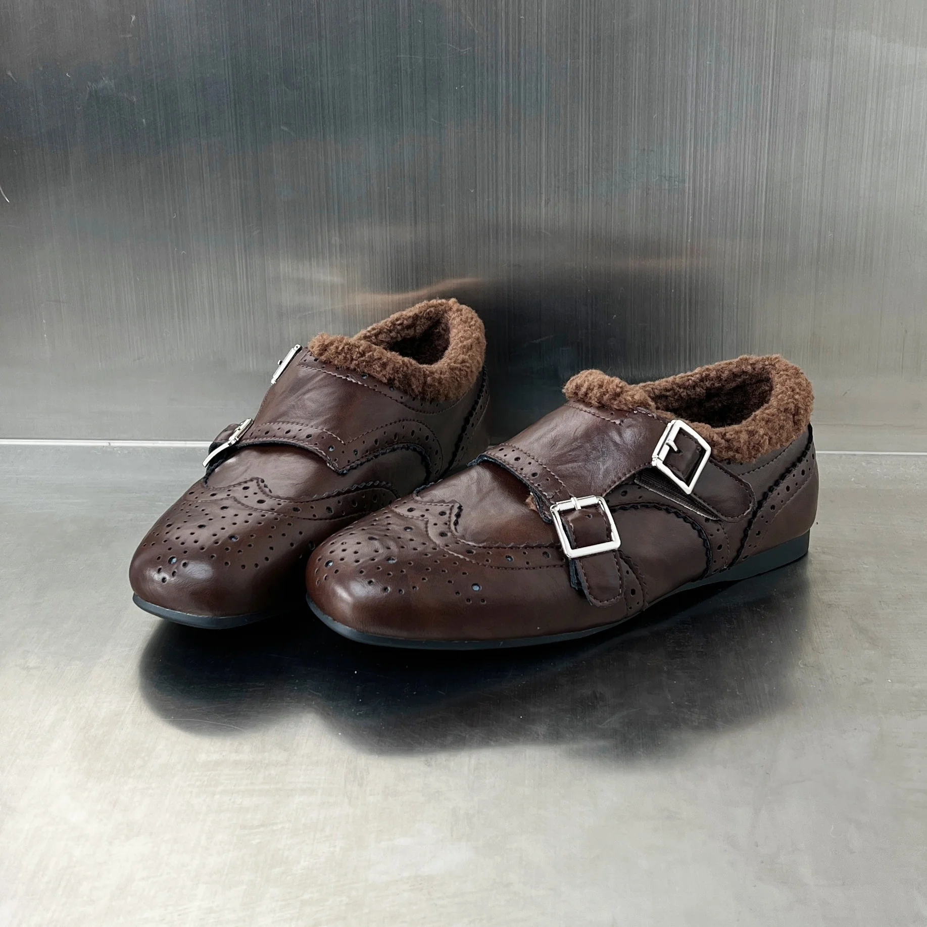 Damen elegante Mokassins mit modischen Schnallen und weichem Innenfutter Heidi Mode - Image 7