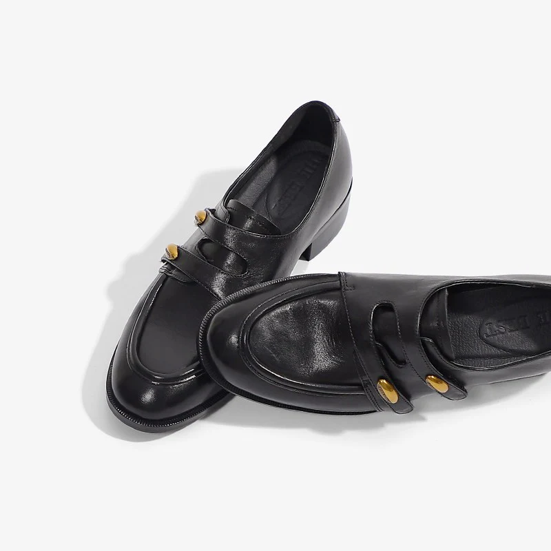 Damen elegante Mokassins mit modischen Zierknöpfen Heidi Mode - Image 3
