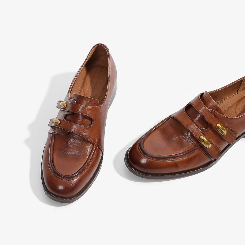Damen elegante Mokassins mit modischen Zierknöpfen Heidi Mode - Image 7