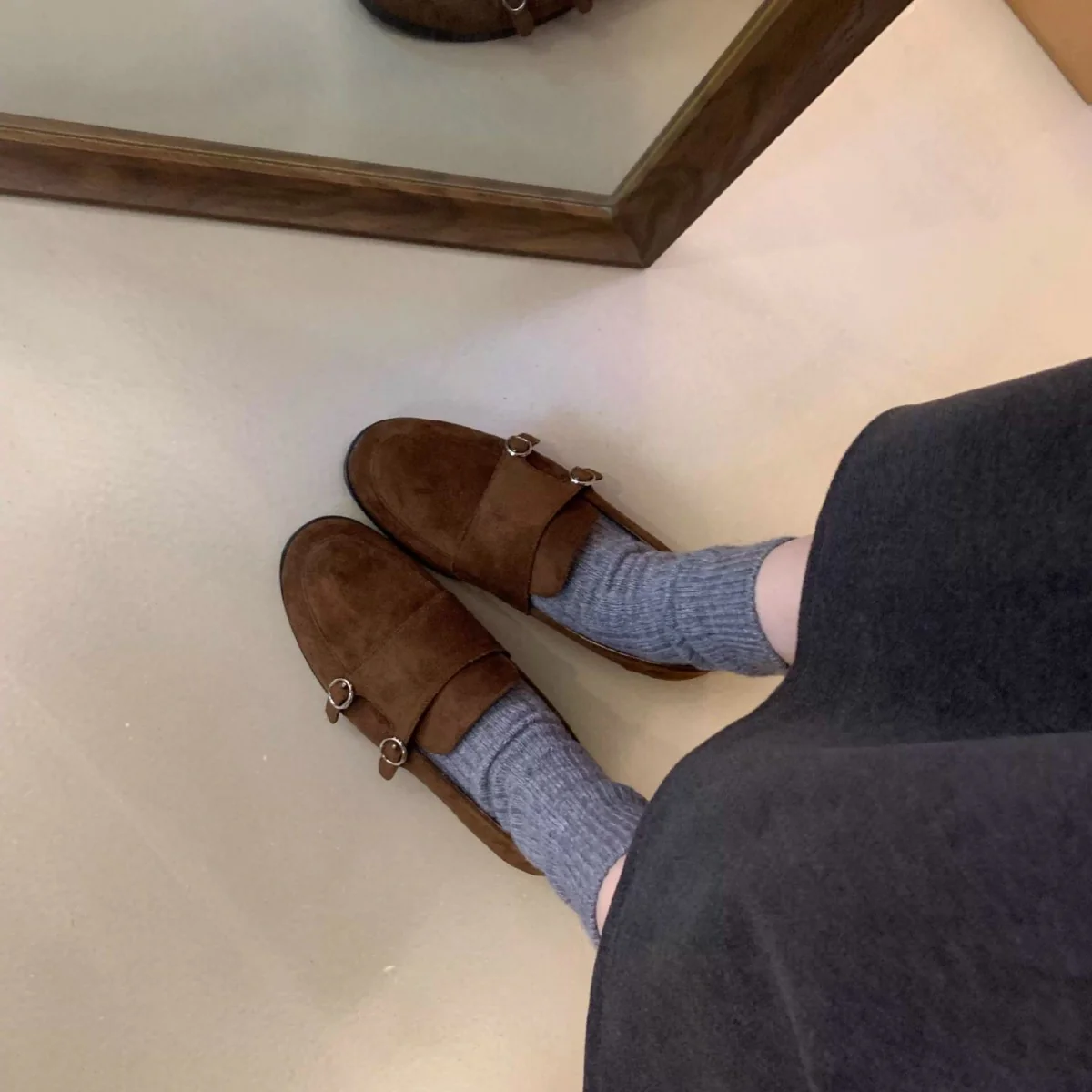 Damen Elegante Mokassins mit modischer Schnallenverzierung Heidi Mode - Image 4